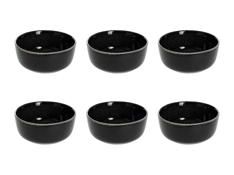 Lot de 6 Coupelles "Terre Inconnue" 15cm Noir