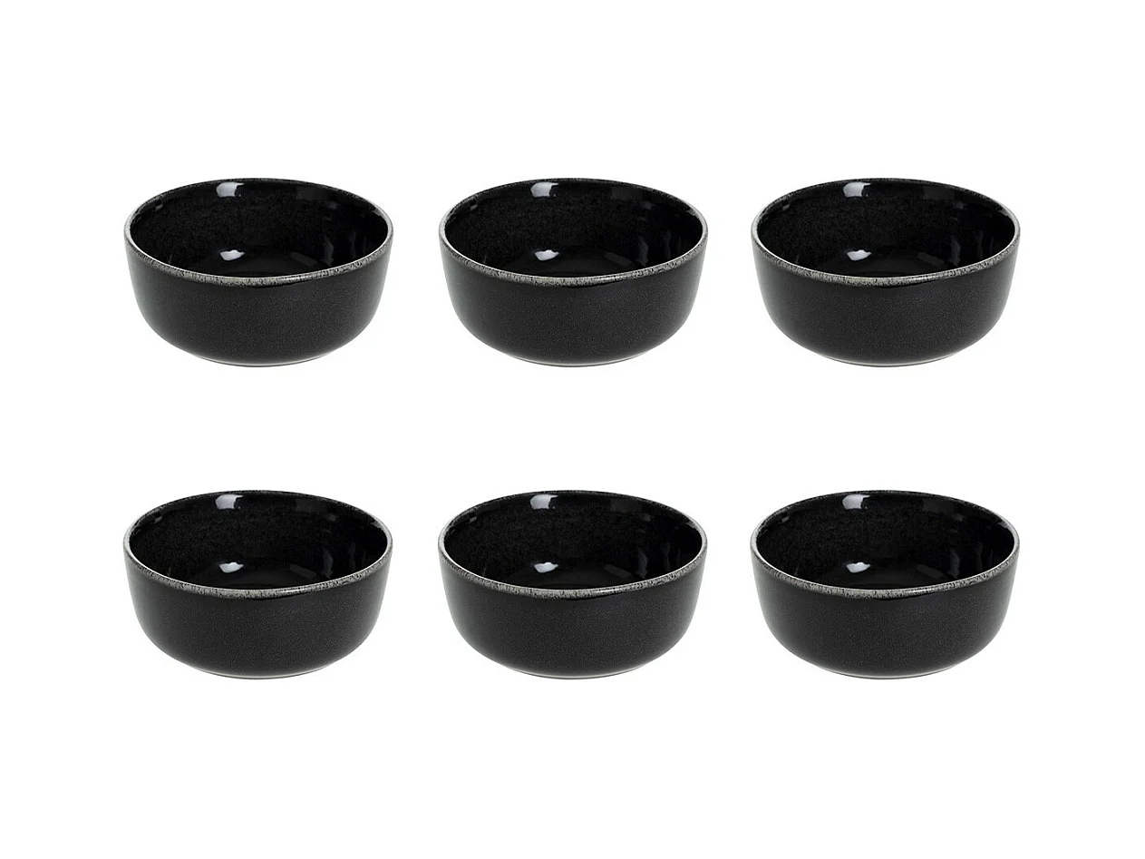 Lot de 6 Coupelles "Terre Inconnue" 15cm Noir