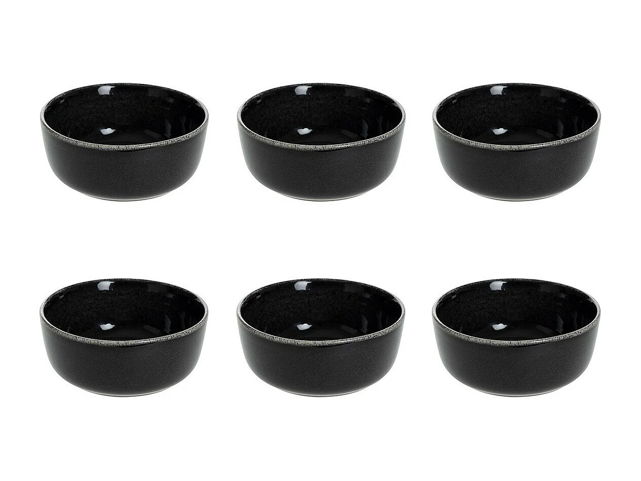Lot de 6 Coupelles "Terre Inconnue" 15cm Noir