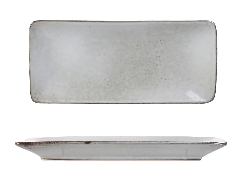 Coupelle Rectangle Gres Du Temps 10x22cm Gris2 Gris