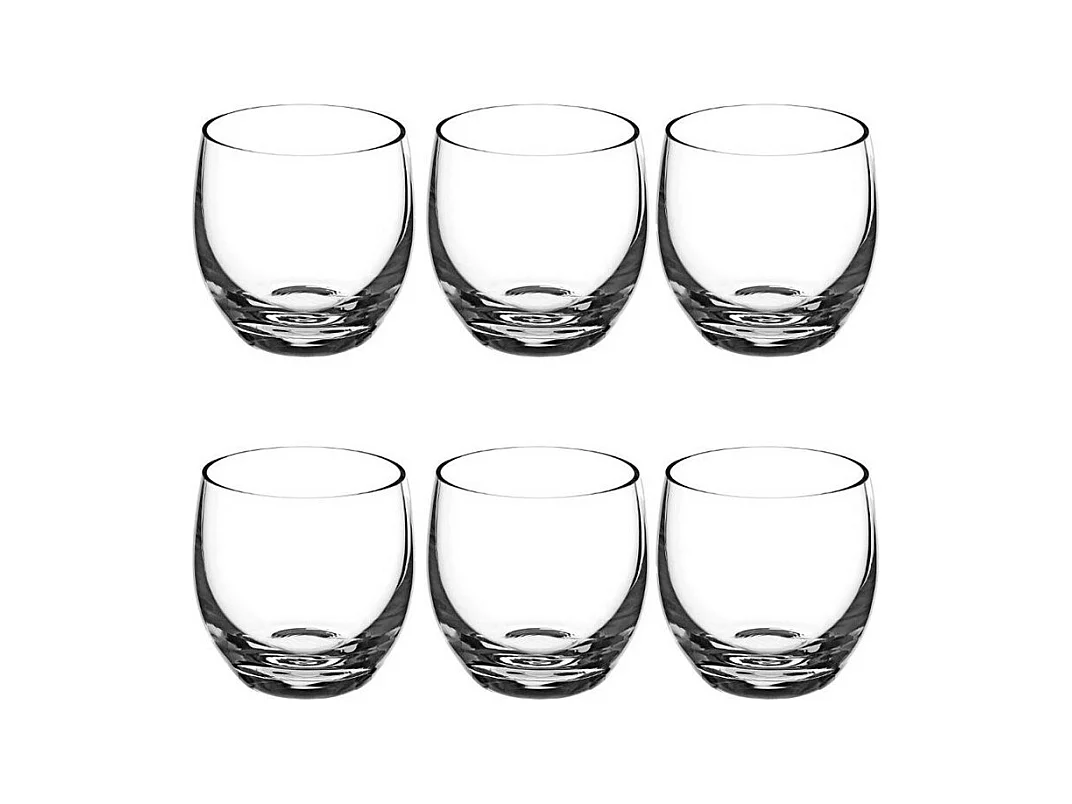 Lot de 6 Verrines Verre Arrondies "Bistro" 6cm Transparent