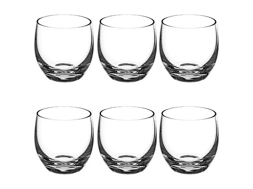 Lot de 6 Verrines Verre Arrondies "Bistro" 6cm Transparent