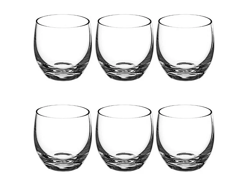 Lot de 6 Verrines Verre Arrondies "Bistro" 6cm Transparent