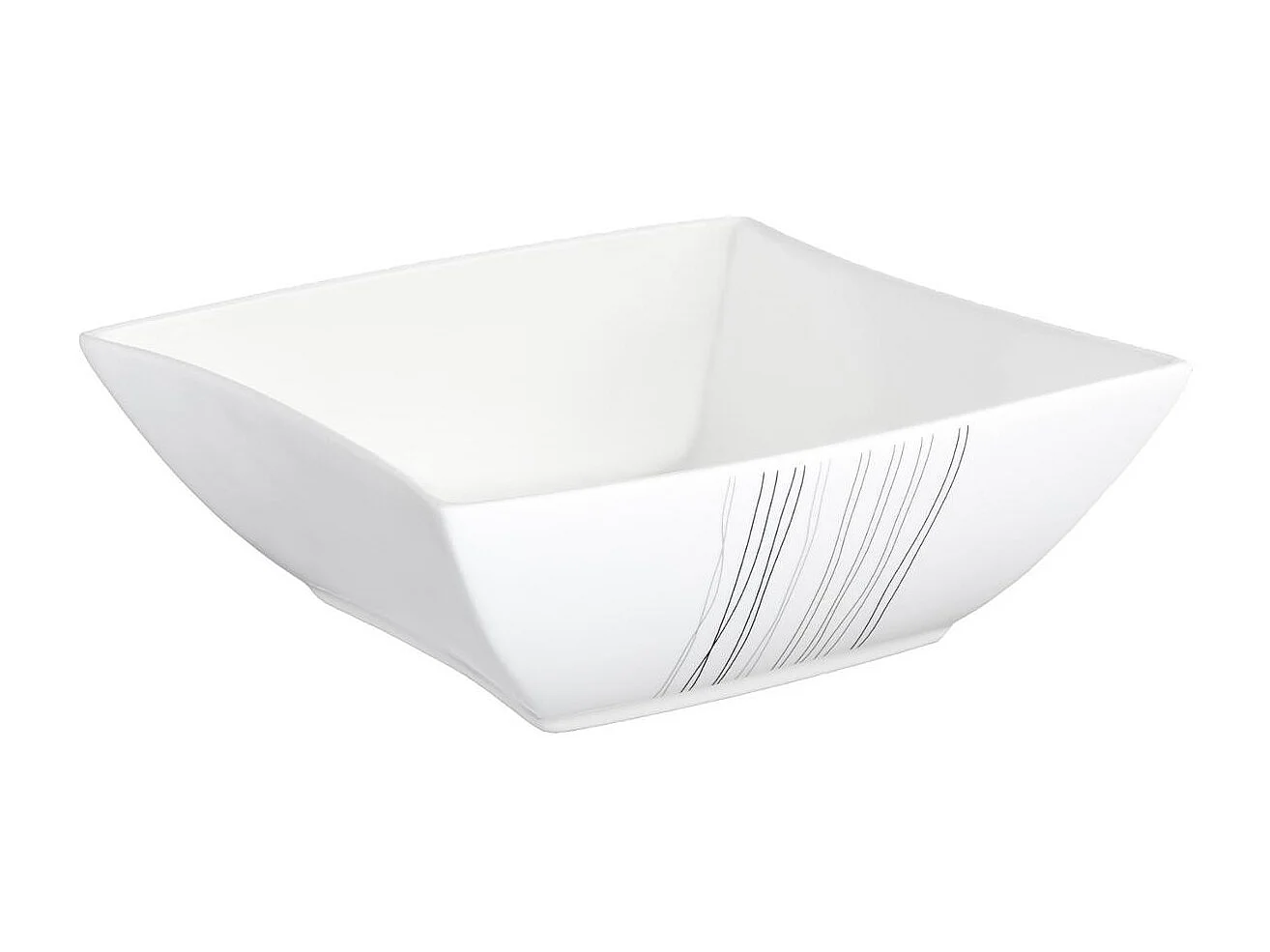 Lot de 6 Coupelles "Lignes" 15cm Blanc