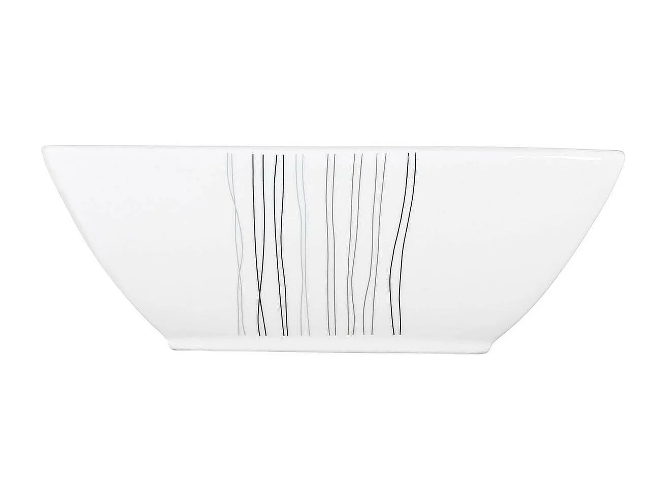 Lot de 6 Coupelles "Lignes" 15cm Blanc