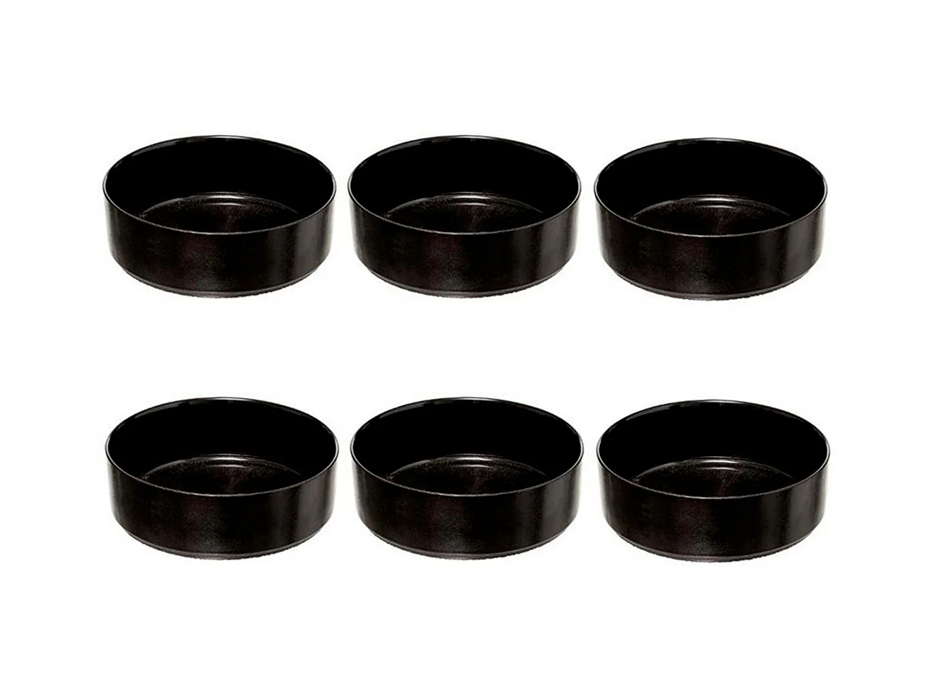 Lot de 6 Coupelles en Verre "Astra" 15cm Noir