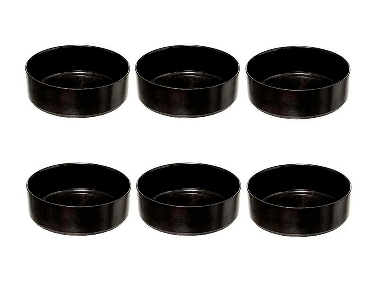 Lot de 6 Coupelles en Verre "Astra" 15cm Noir