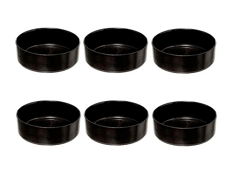 Lot de 6 Coupelles en Verre "Astra" 15cm Noir