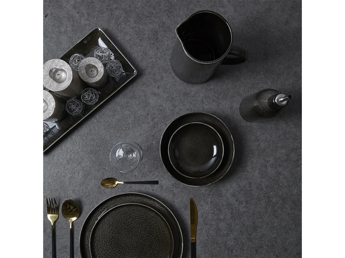 Lot de 6 Coupelles Design "Gancia" 70cl Noir