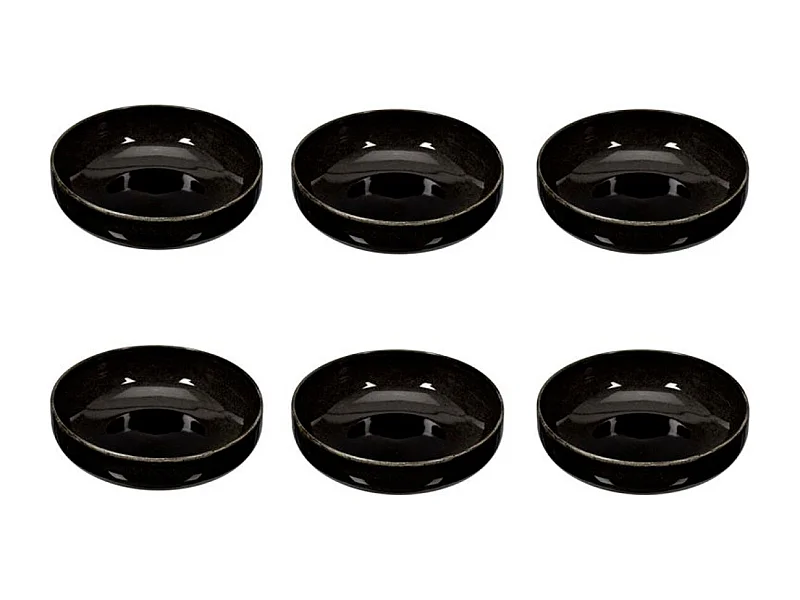 Lot de 6 Coupelles Design "Gancia" 70cl Noir