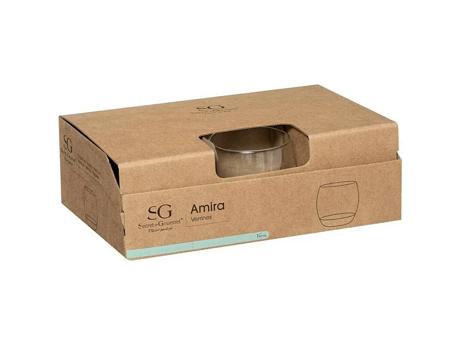 Lot de 6 Verrines en Verre "Amira" 15cl Transparent