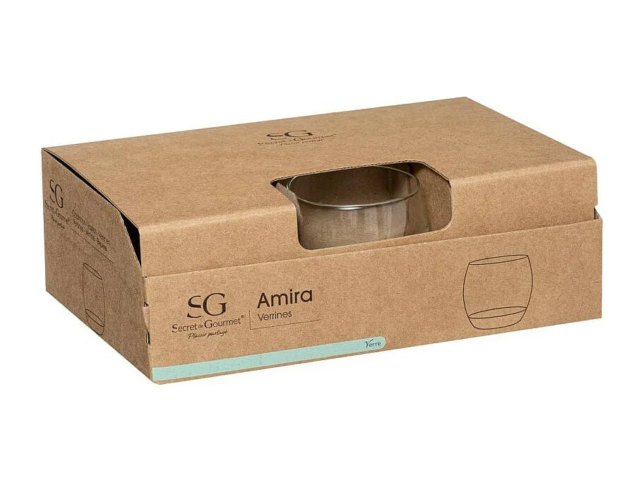 Lot de 6 Verrines en Verre "Amira" 15cl Transparent