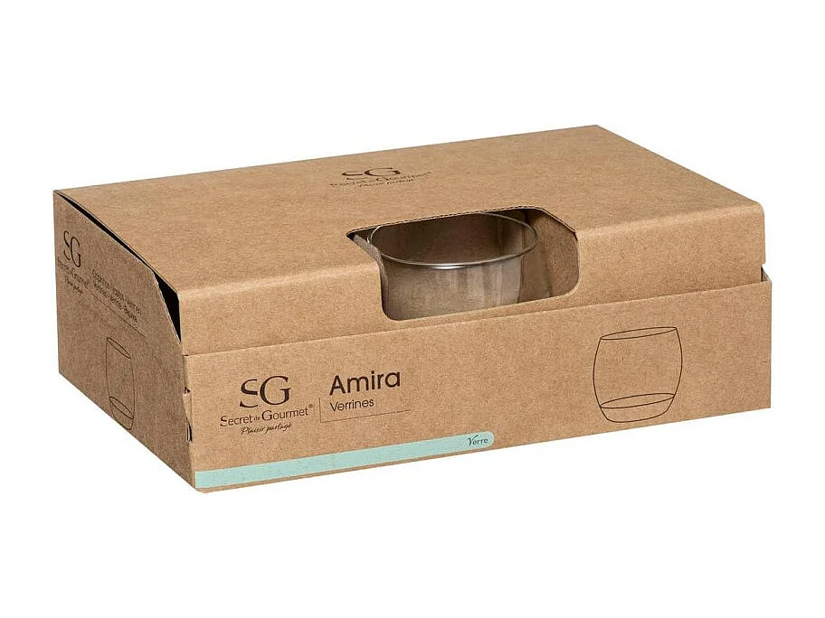 Lot de 6 Verrines en Verre "Amira" 15cl Transparent