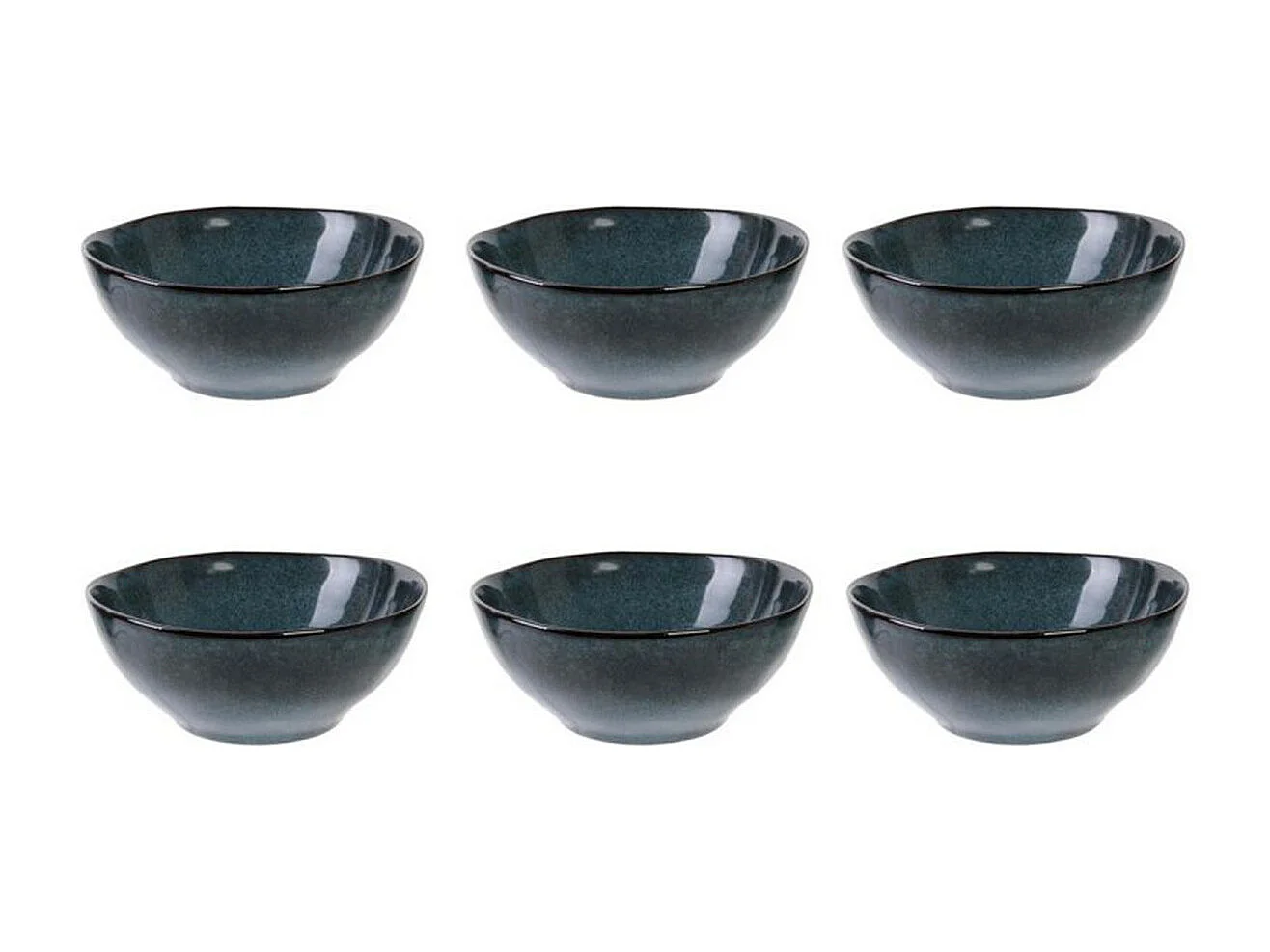 Lot de 6 Coupelles Design "Au Grès du Temps" 35cl Bleu