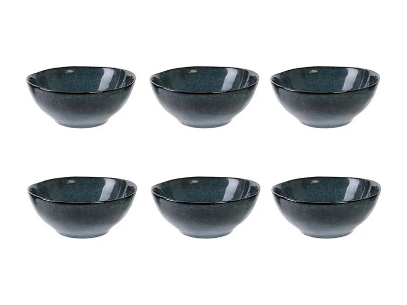 Lot de 6 Coupelles Design "Au Grès du Temps" 35cl Bleu