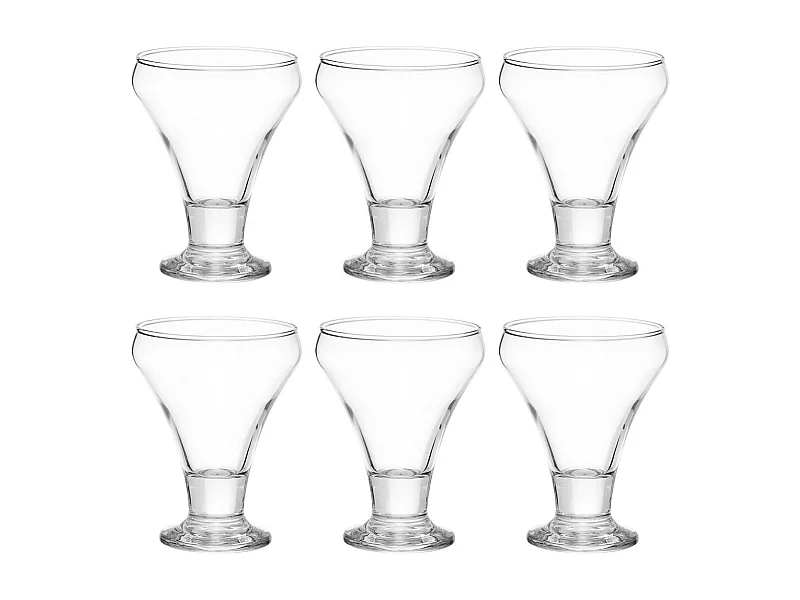 Lot de 6 Coupes à Glace "Gelo" 30cl Transparent
