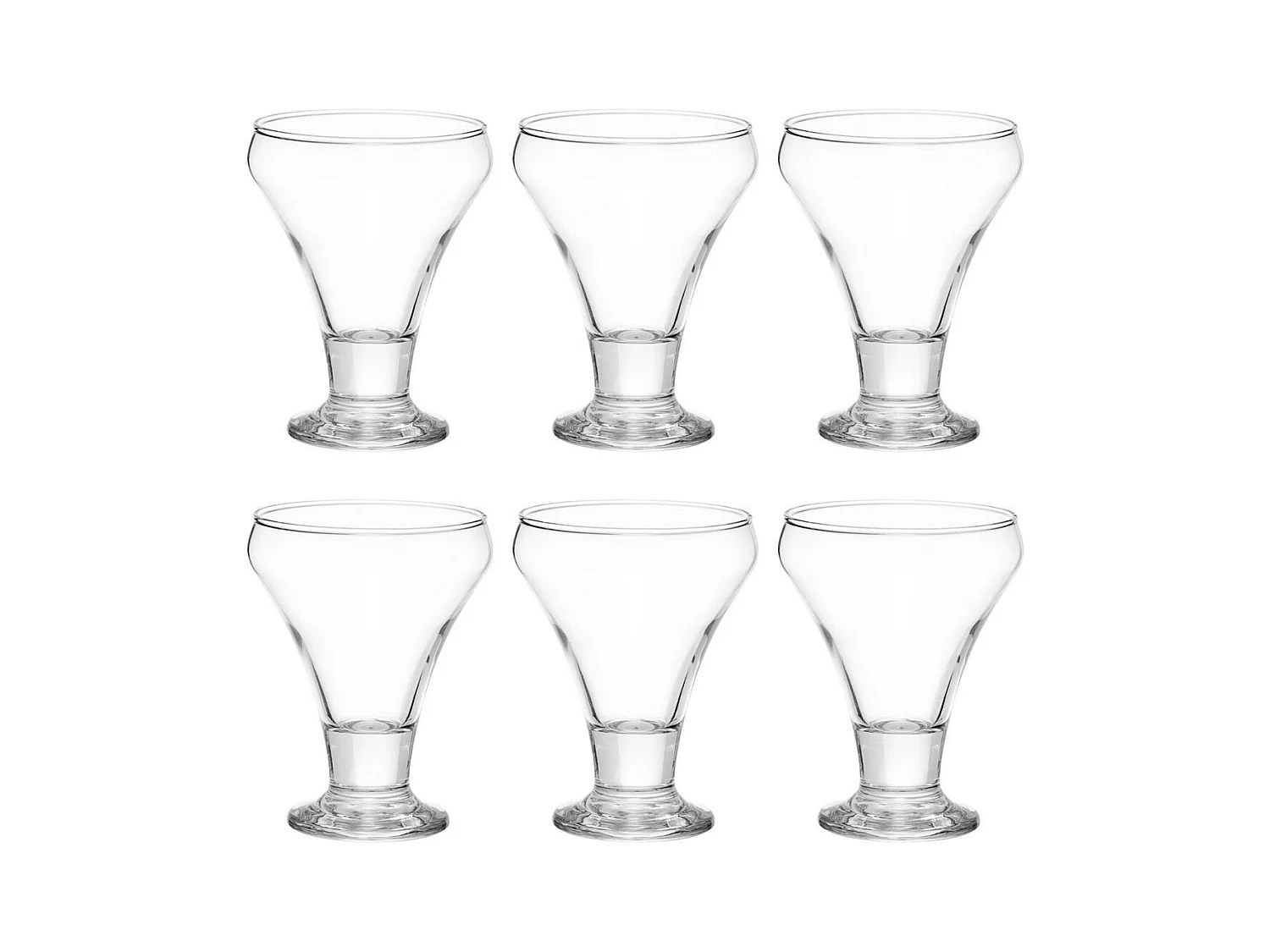 Lot de 6 Coupes à Glace "Gelo" 30cl Transparent
