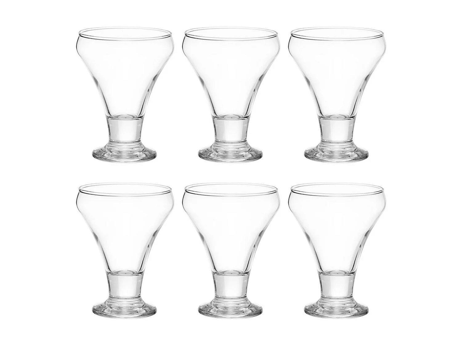 Lot de 6 Coupes à Glace "Gelo" 30cl Transparent