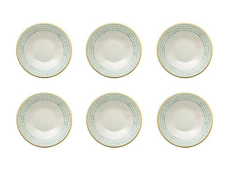 Lot de 6 Coupelles "Naples" 19cm Menthe