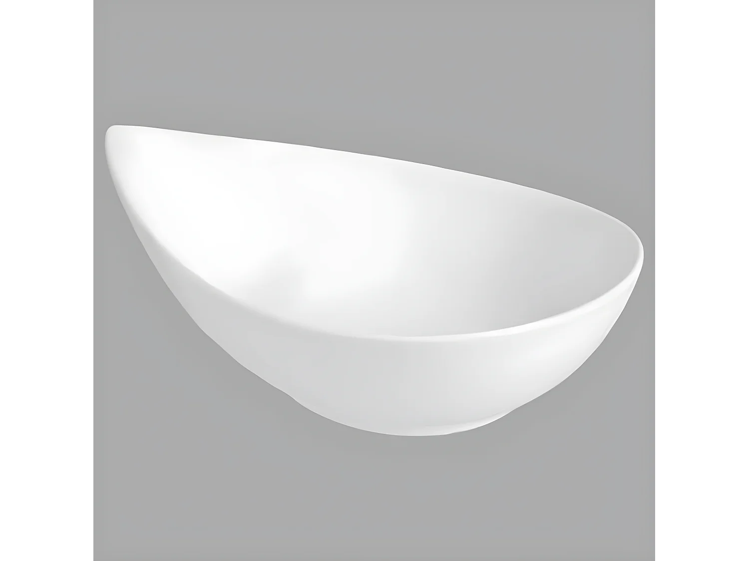 Lot de 6 Coupelles Porcelaine "Goutte" 21cm Blanc