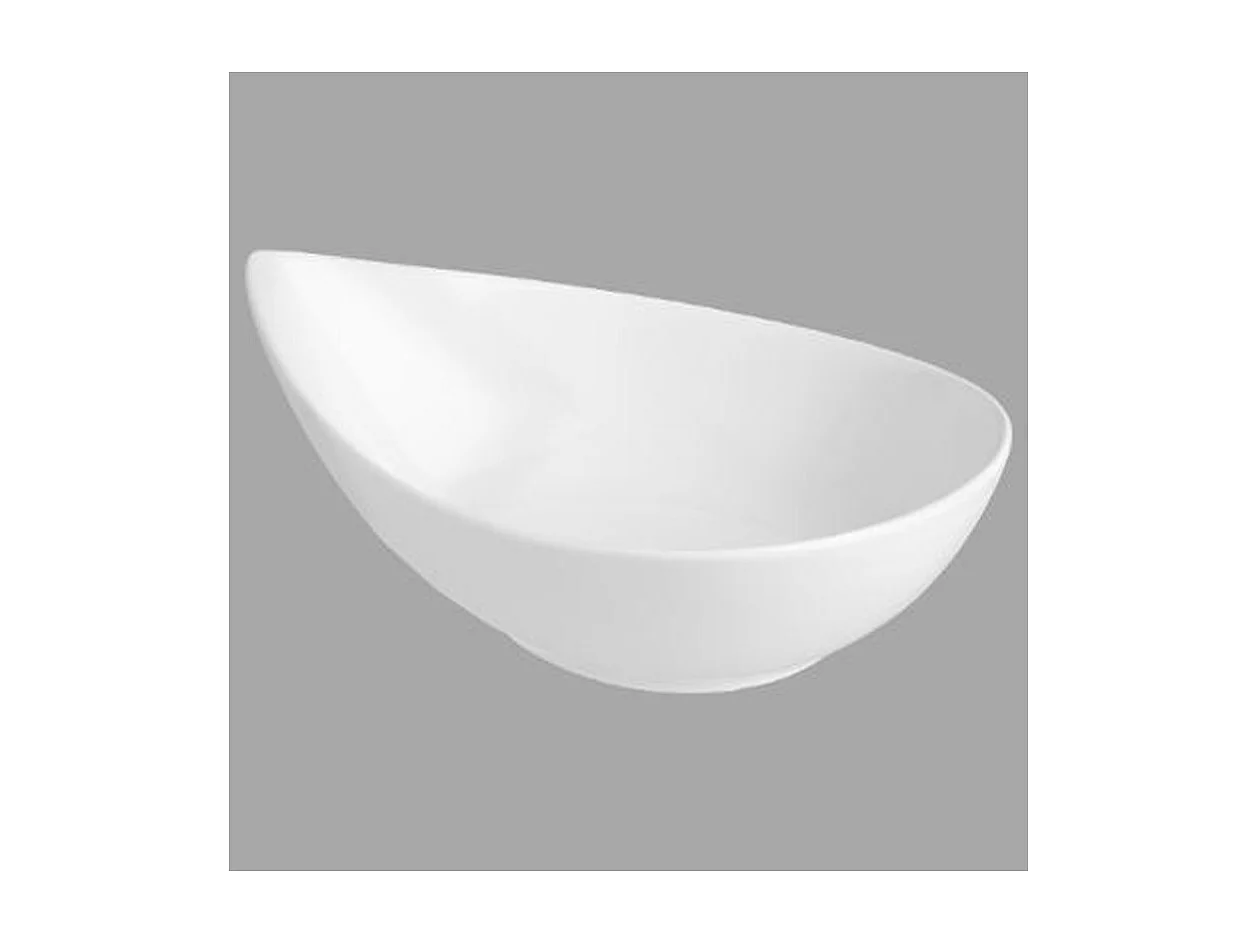 Lot de 6 Coupelles Porcelaine "Goutte" 21cm Blanc