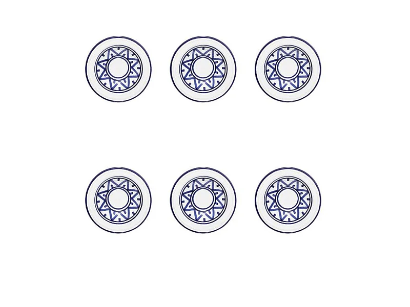 Lot de 6 Coupelles en Faïence "Sohan" 14cm Bleu