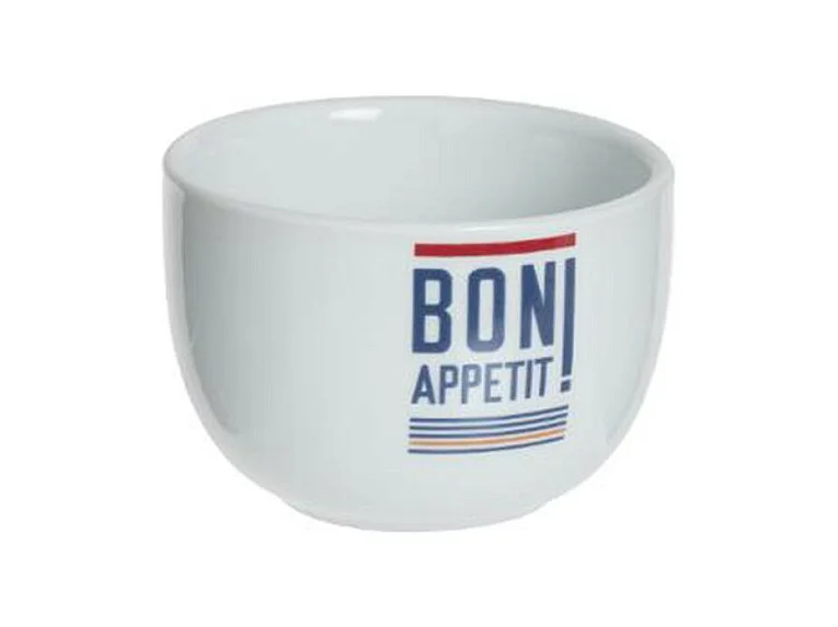 Set Apéritif 4 Pièces "French" 27cm Blanc & Bleu