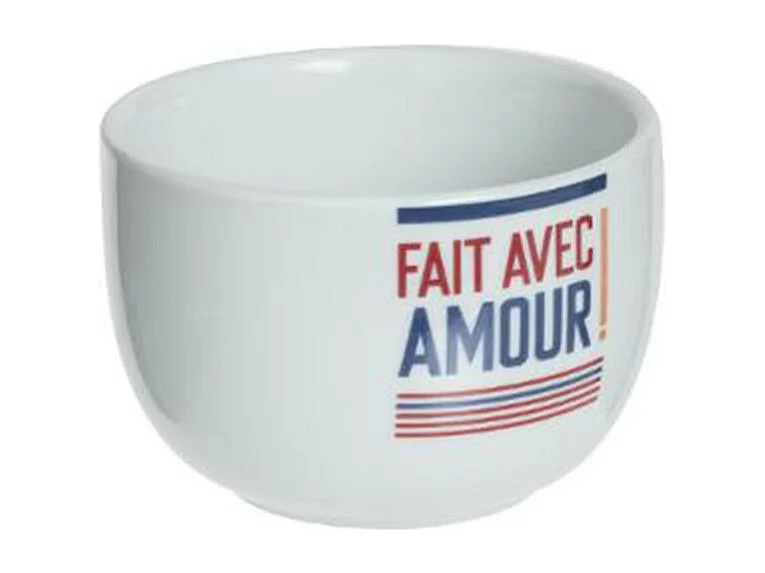 Set Apéritif 4 Pièces "French" 27cm Blanc & Bleu