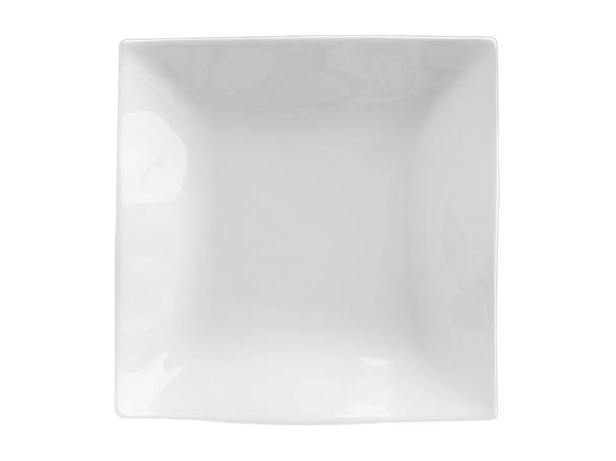 Lot de 6 Coupelles Carrées "Onde" 18cm Blanc
