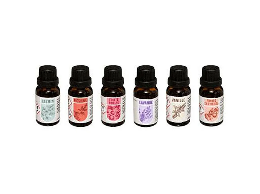 Lot de 6 Huiles Parfumées "Diffuse" 15ml Multicolore