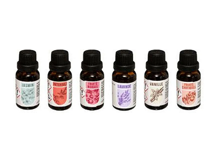 Lot de 6 Huiles Parfumées "Diffuse" 15ml Multicolore