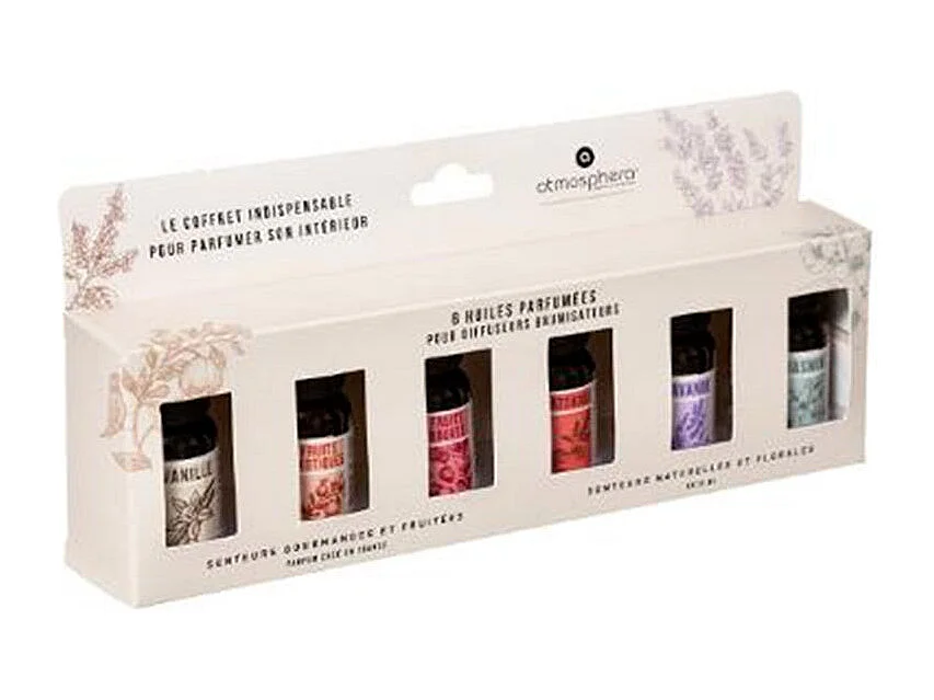 Lot de 6 Huiles Parfumées "Diffuse" 15ml Multicolore