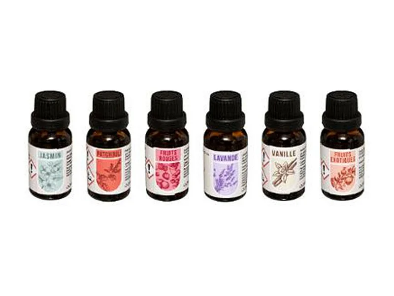 Lot de 6 Huiles Parfumées "Diffuse" 15ml Multicolore