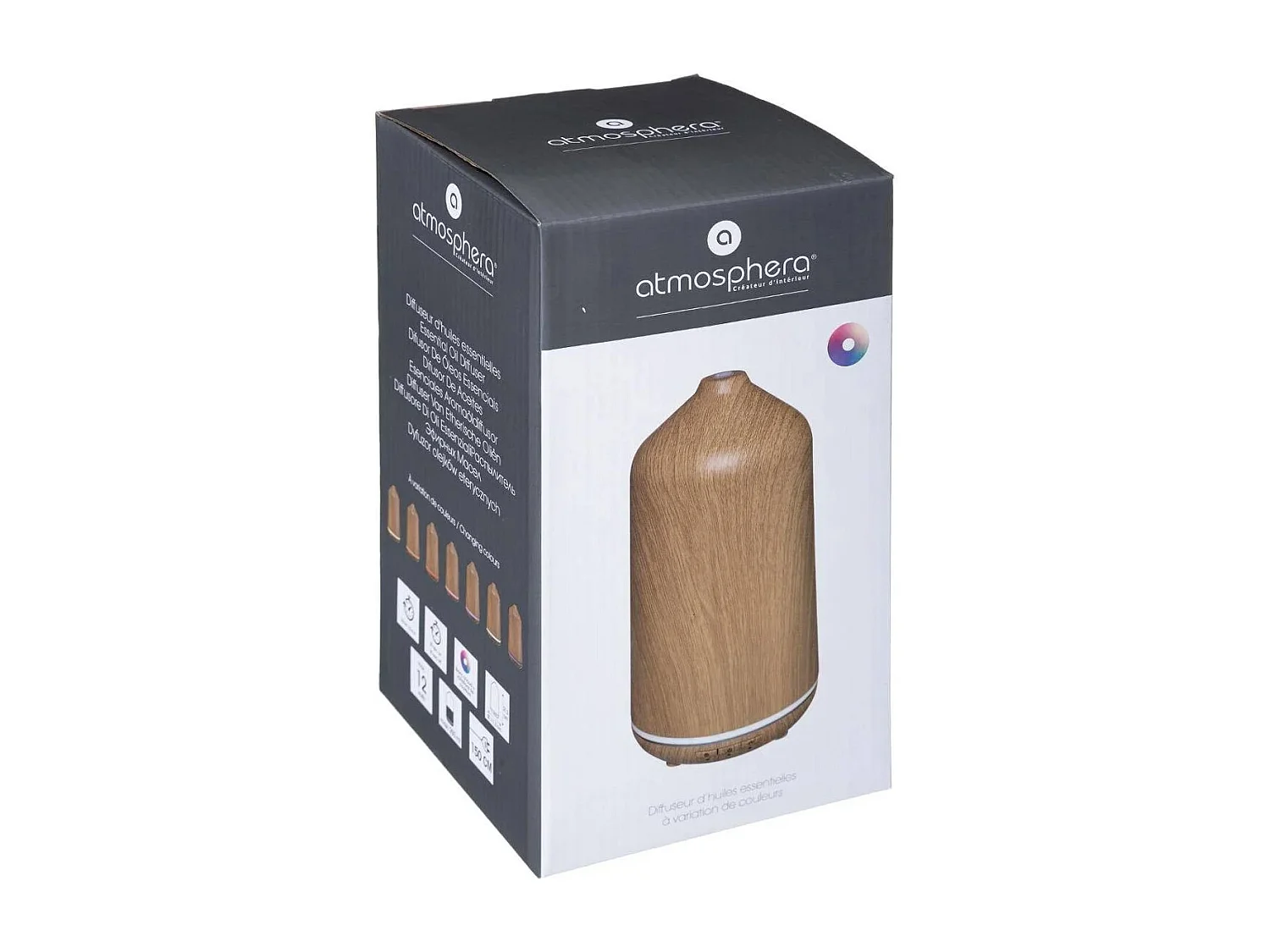 Diffuseur d'Huiles Essentielles "Bois" 250ml Naturel