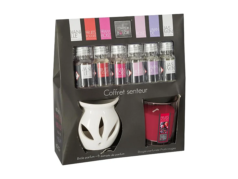 Coffret Senteur 8 Pièces "Bien-être" 23cm Fruit Rouge