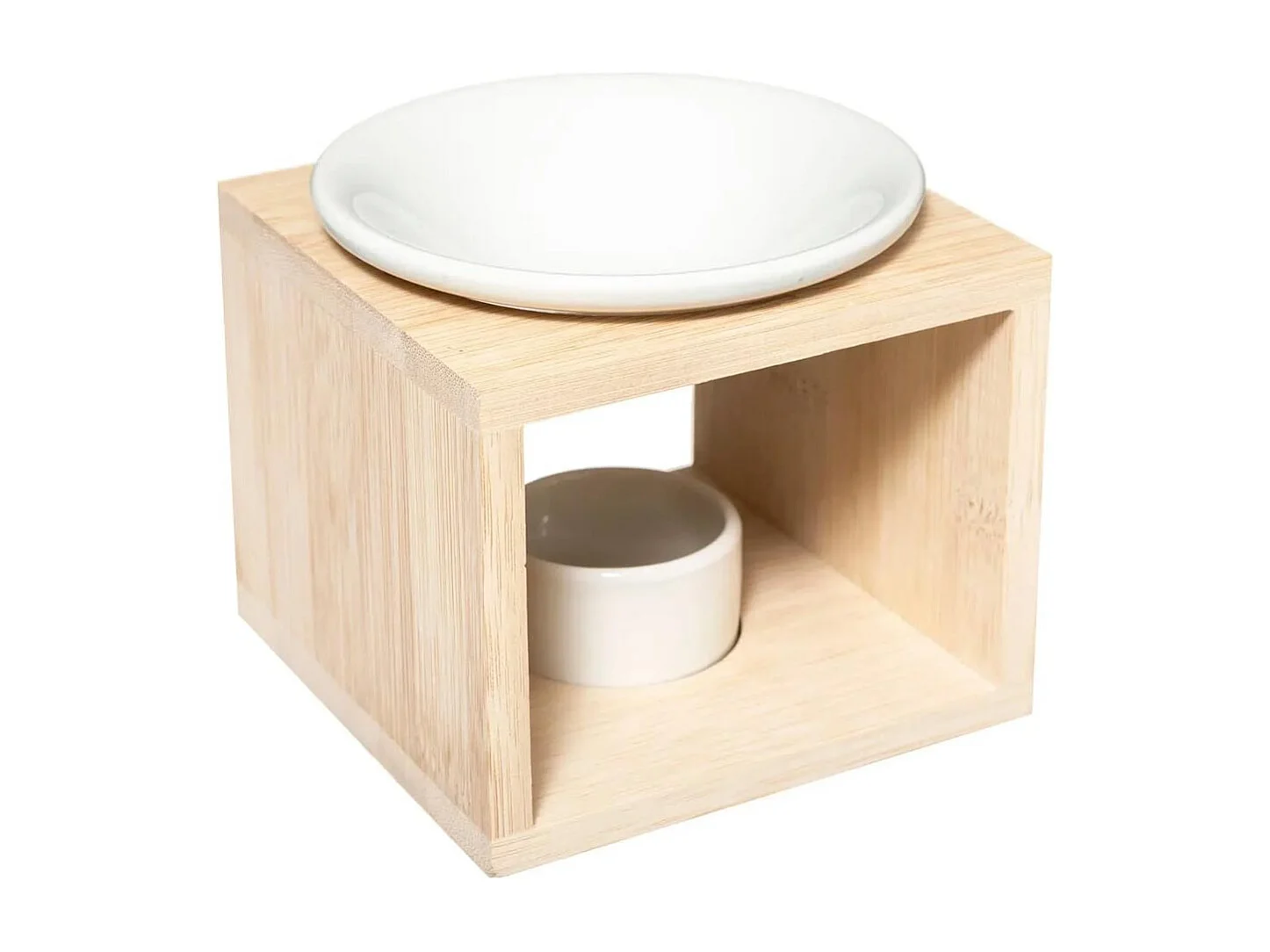 Brûle-Parfum en Céramique "Bambou" 11cm Naturel