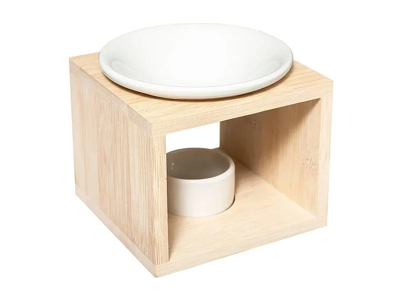 Brûle-Parfum en Céramique "Bambou" 11cm Naturel