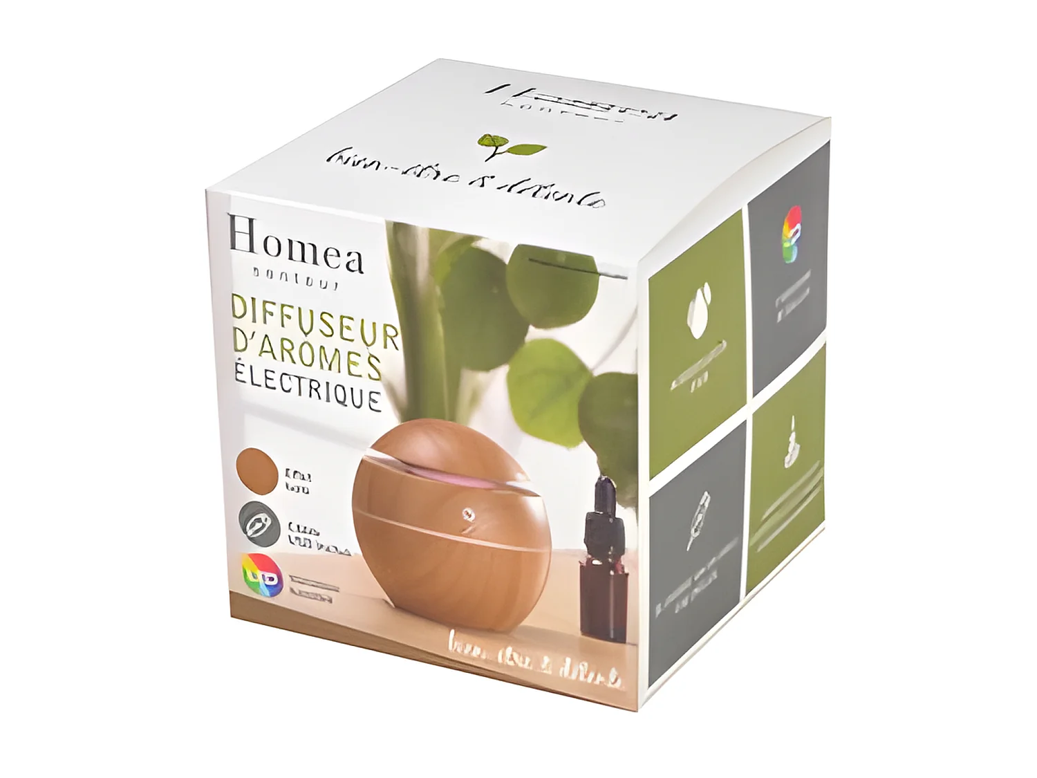 Diffuseur de Parfum Électrique "Boule" 130ml Naturel