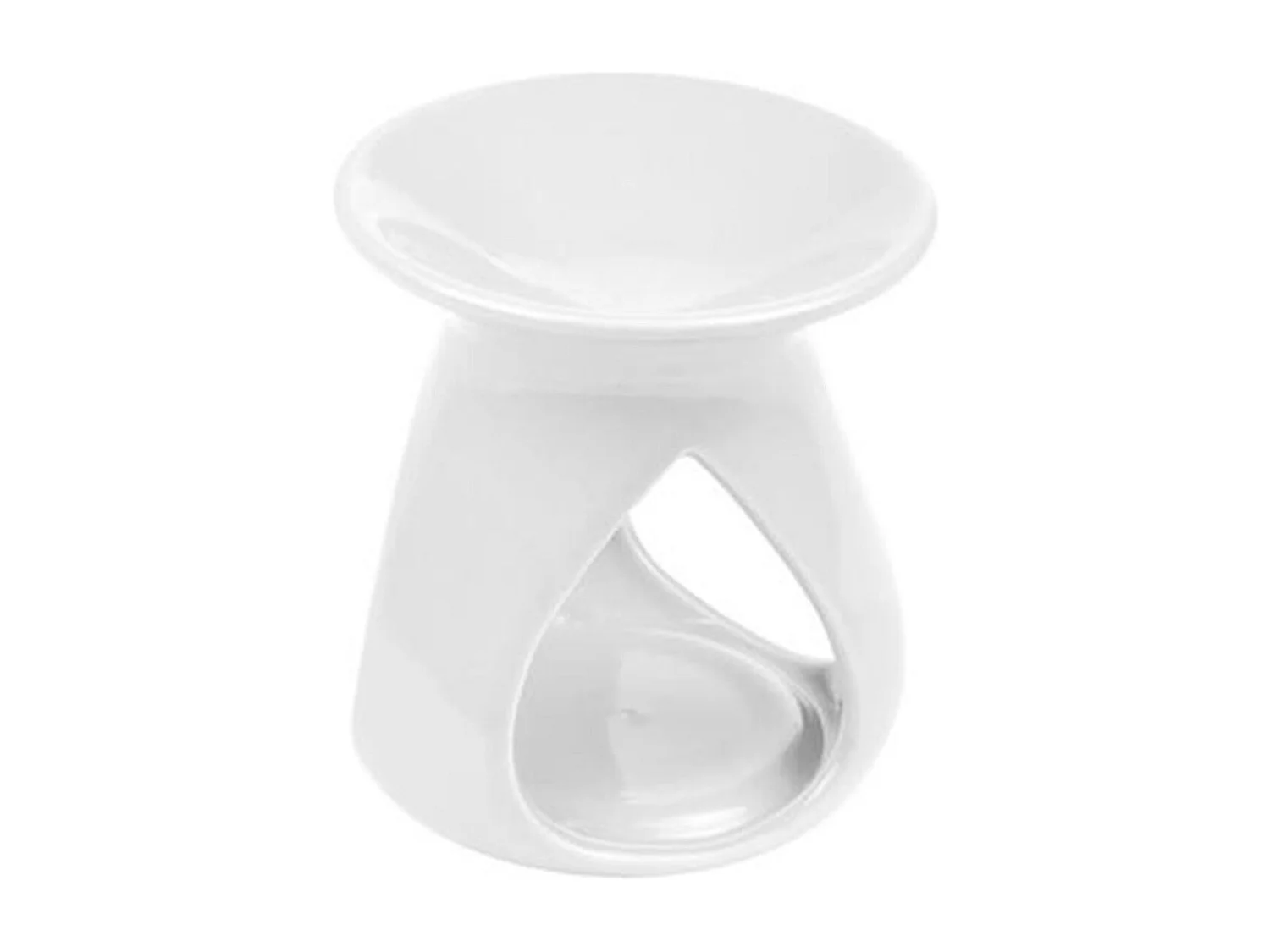 Brûle Parfum en Céramique "Triptyque" 10cm Blanc