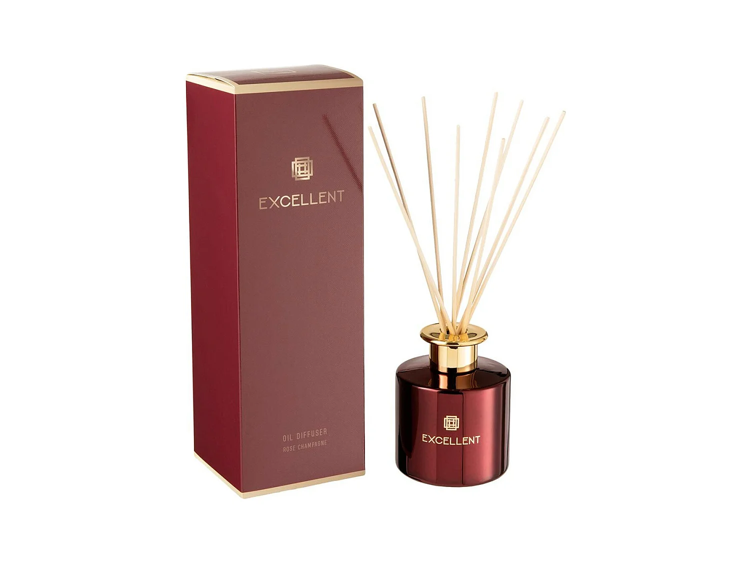 Huile Parfumée "Excellent" 27cm Rose Champagne Rouge