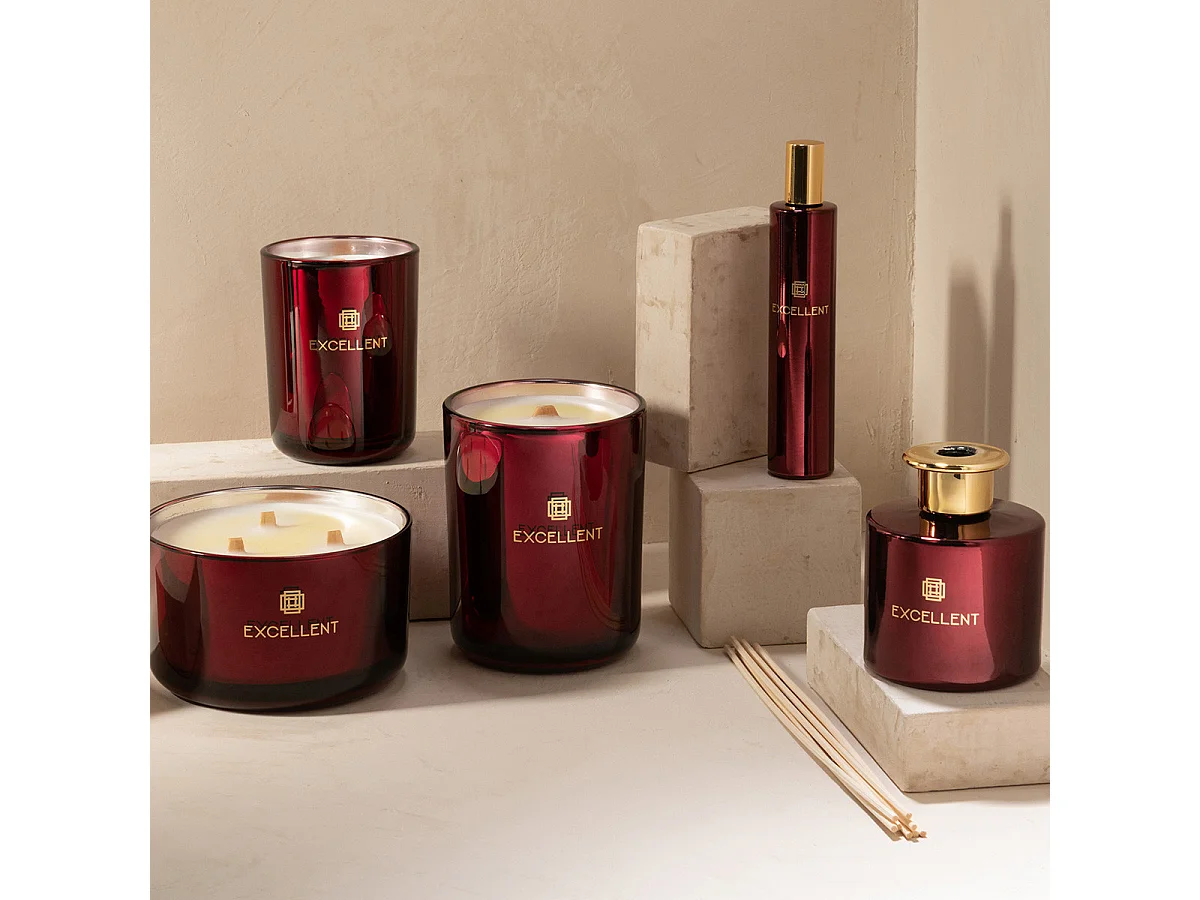 Huile Parfumée "Excellent" 27cm Rose Champagne Rouge