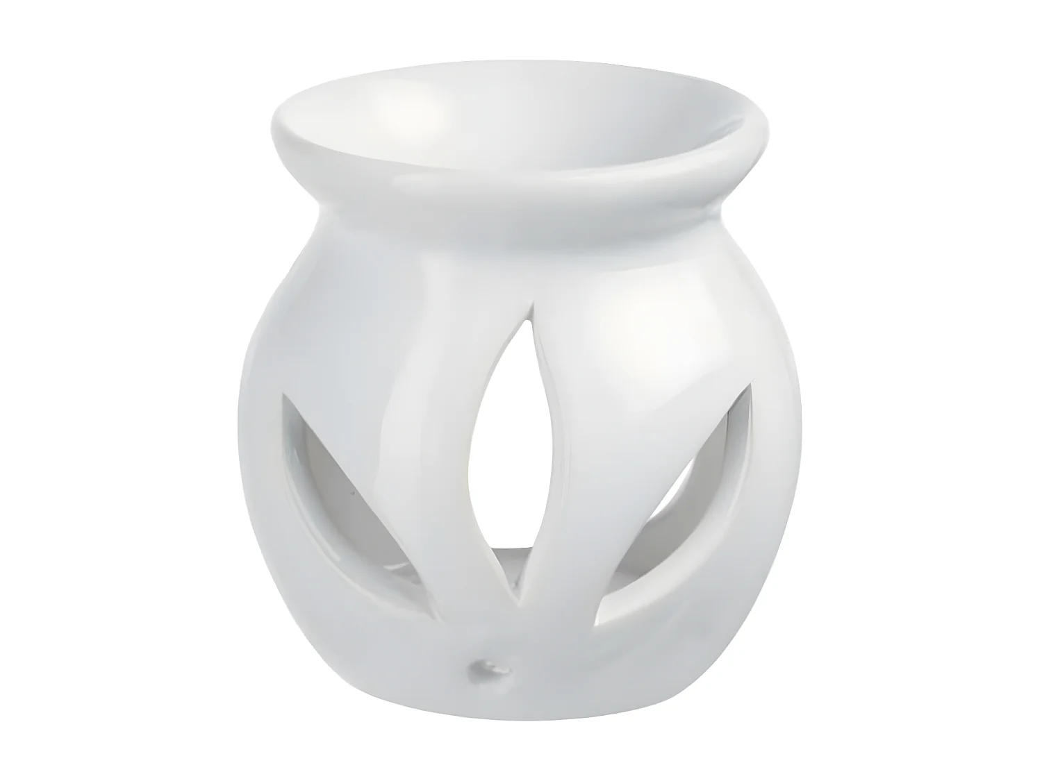 Brûle-Parfum & 12 Flacons d'Huiles 10ml Blanc