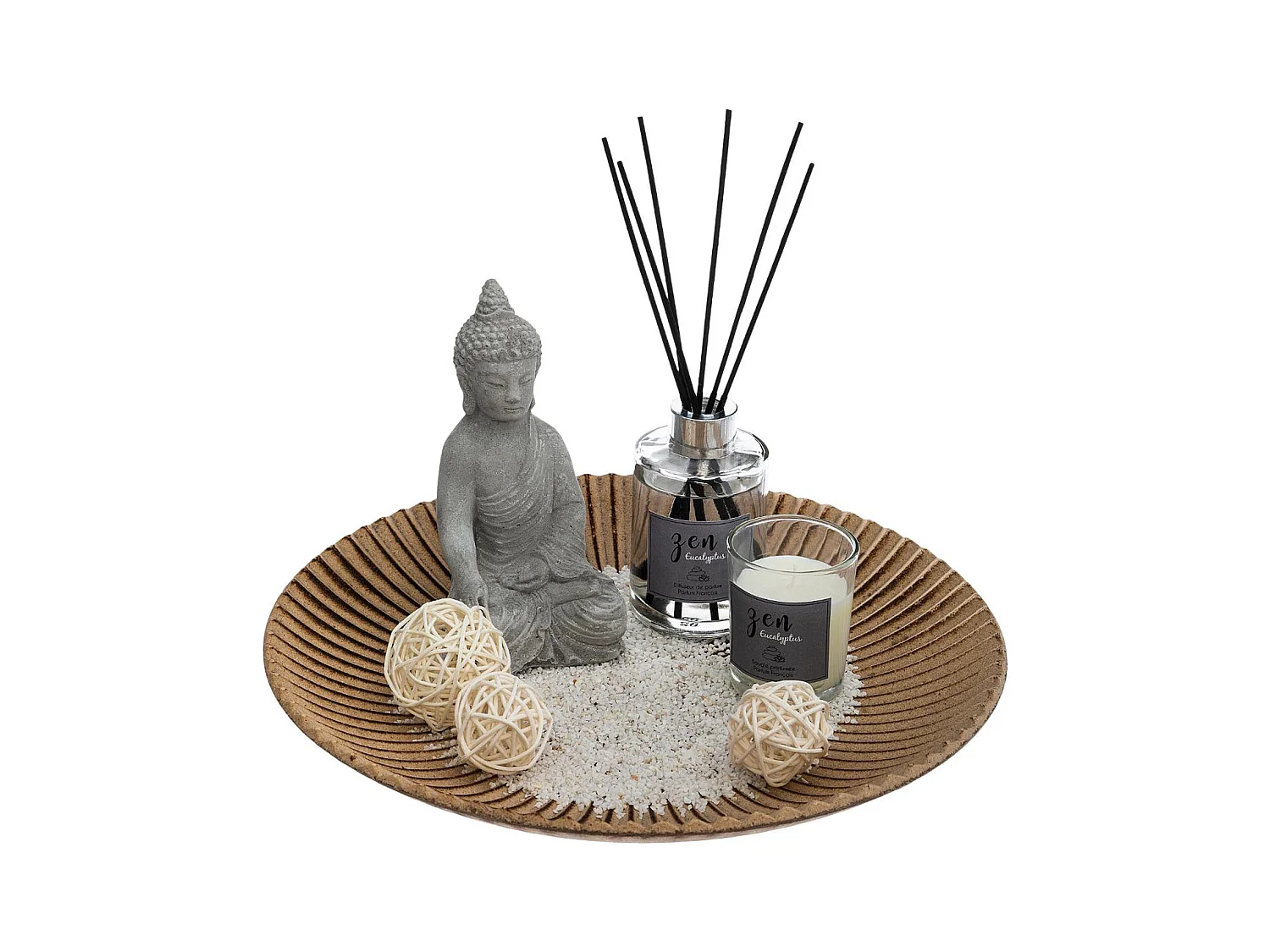 Coffret Senteur Zen "Faty" 32cm Eucalyptus