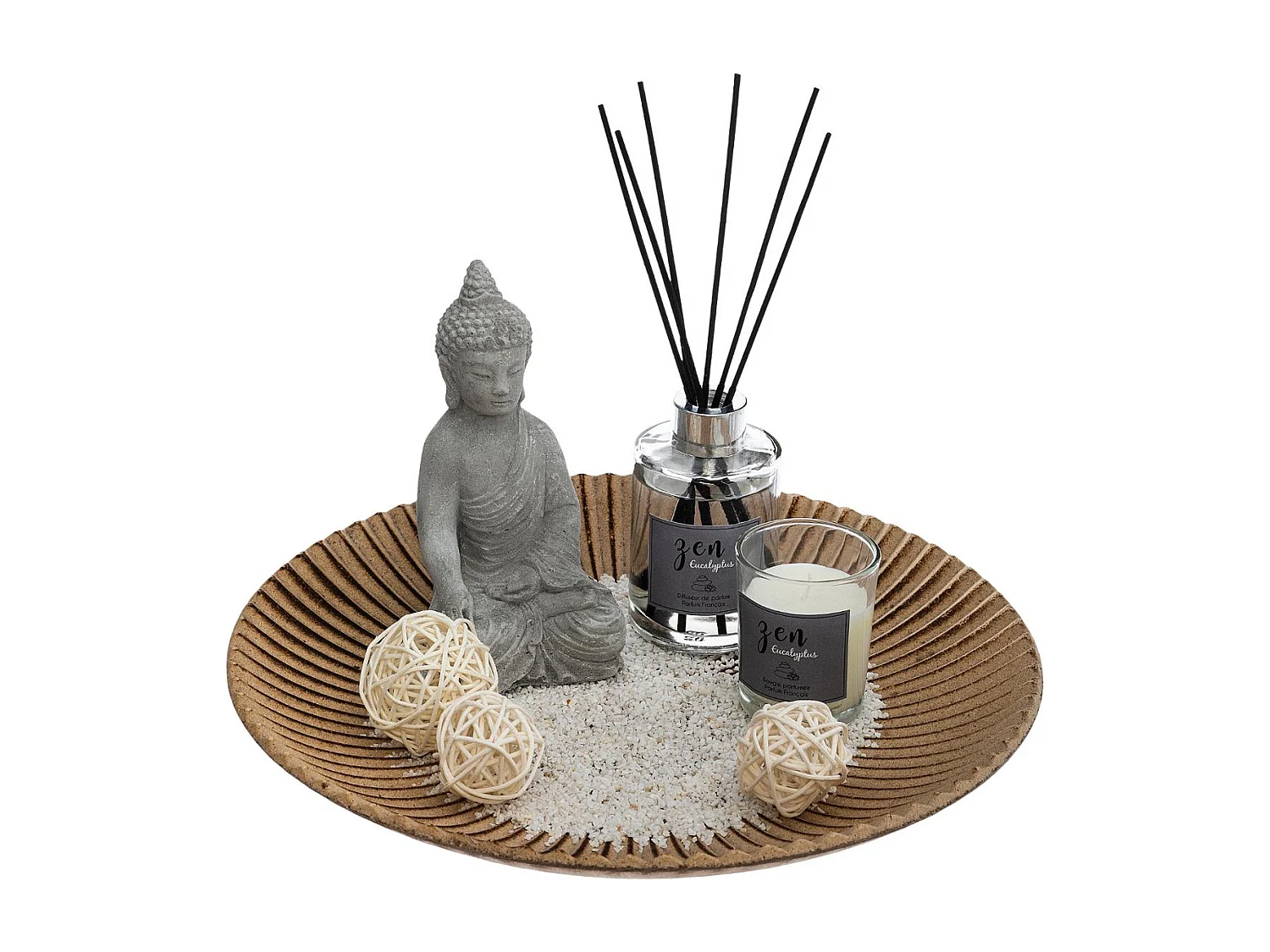 Coffret Senteur Zen "Faty" 32cm Eucalyptus