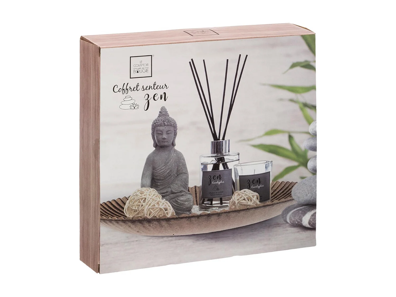 Coffret Senteur Zen "Faty" 32cm Eucalyptus