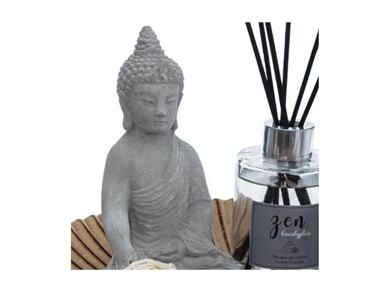 Coffret Senteur Zen "Faty" 32cm Eucalyptus