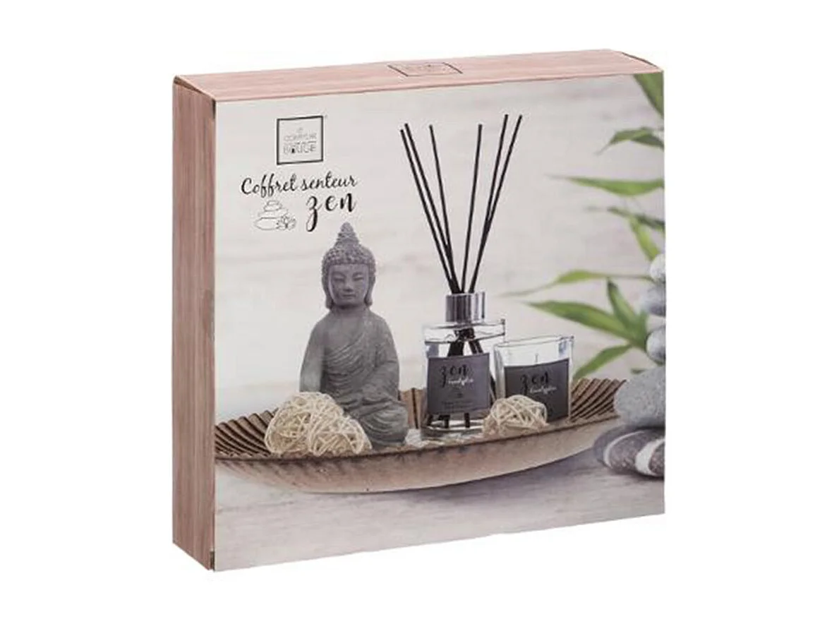 Coffret Senteur Zen "Faty" 32cm Eucalyptus