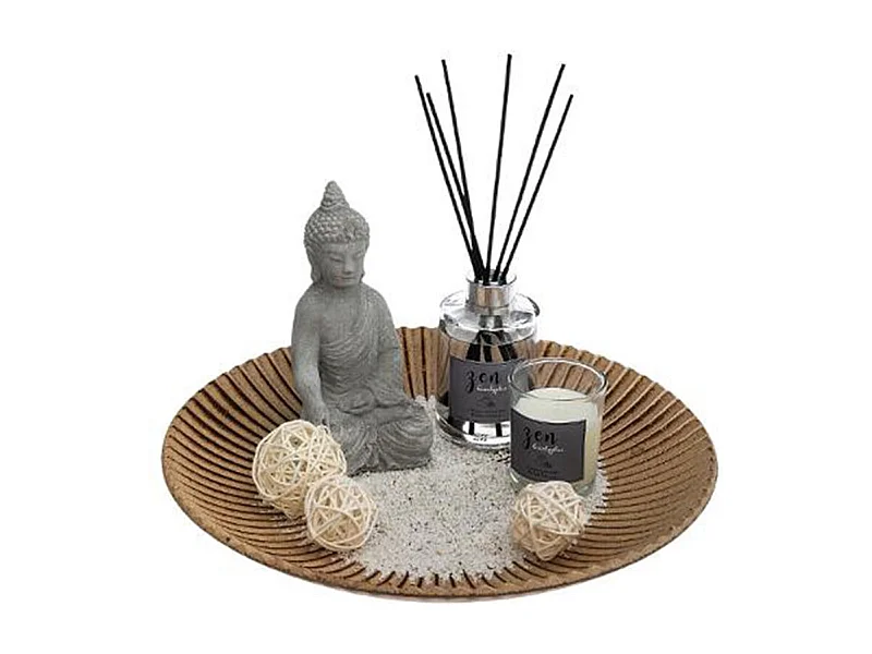 Coffret Senteur Zen "Faty" 32cm Eucalyptus