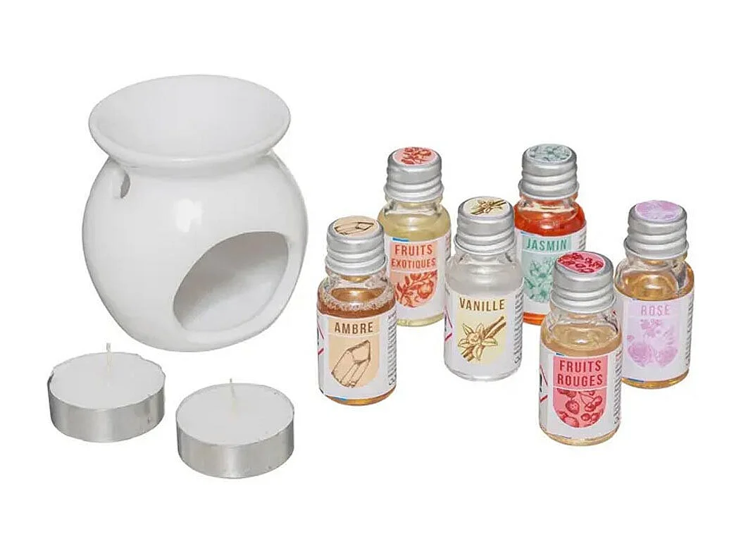 Coffret Senteur Parfumé 10 Pièces "Bois" 15cm Beige