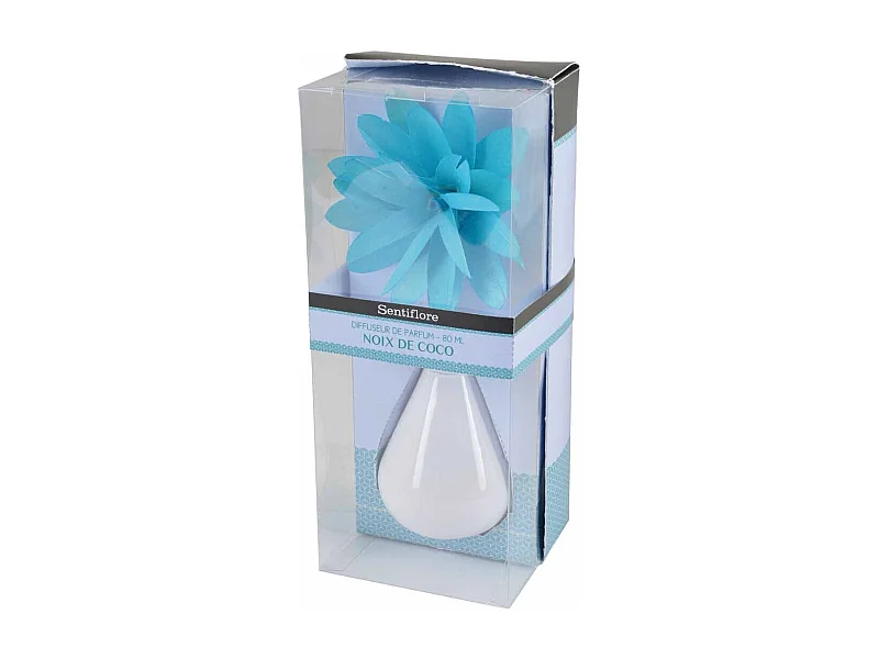 Diffuseur de Parfum "Tige Fleur" 80ml Noix de Coco